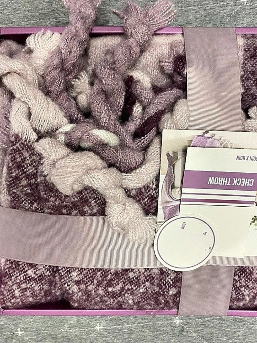 Echo Winter Scarf Purple & Gray Abstract Scarf NWT